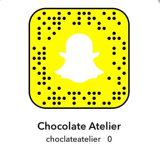 Follow us on snapchat chocolateatelier