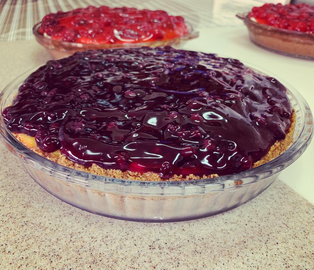 Introducing our blueberry cheesecake dubbed #mamablueberry Now available #food#desserts#ch