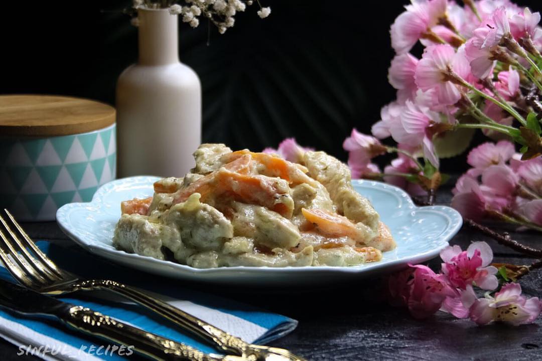 دجاج بالجزر و الكريمة.. #مقادير #وصفات #recipe #ingredients #طبخ . . نوفرلك المقادير جاهزة