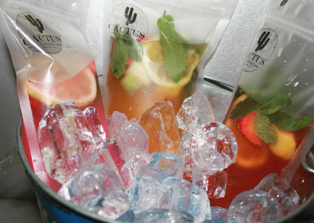 Pink breeze, Saudi champagne, and Cactus mojito موهيتو البينك بريز، سعودي شامبانيا و كاكتس