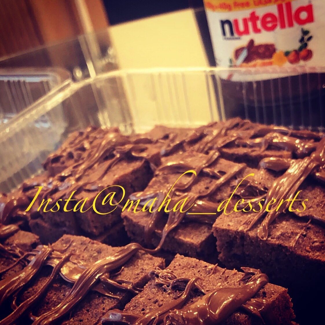 طلبية براونيز النوتيلا❤️#براونيز_لذيذ #desserts