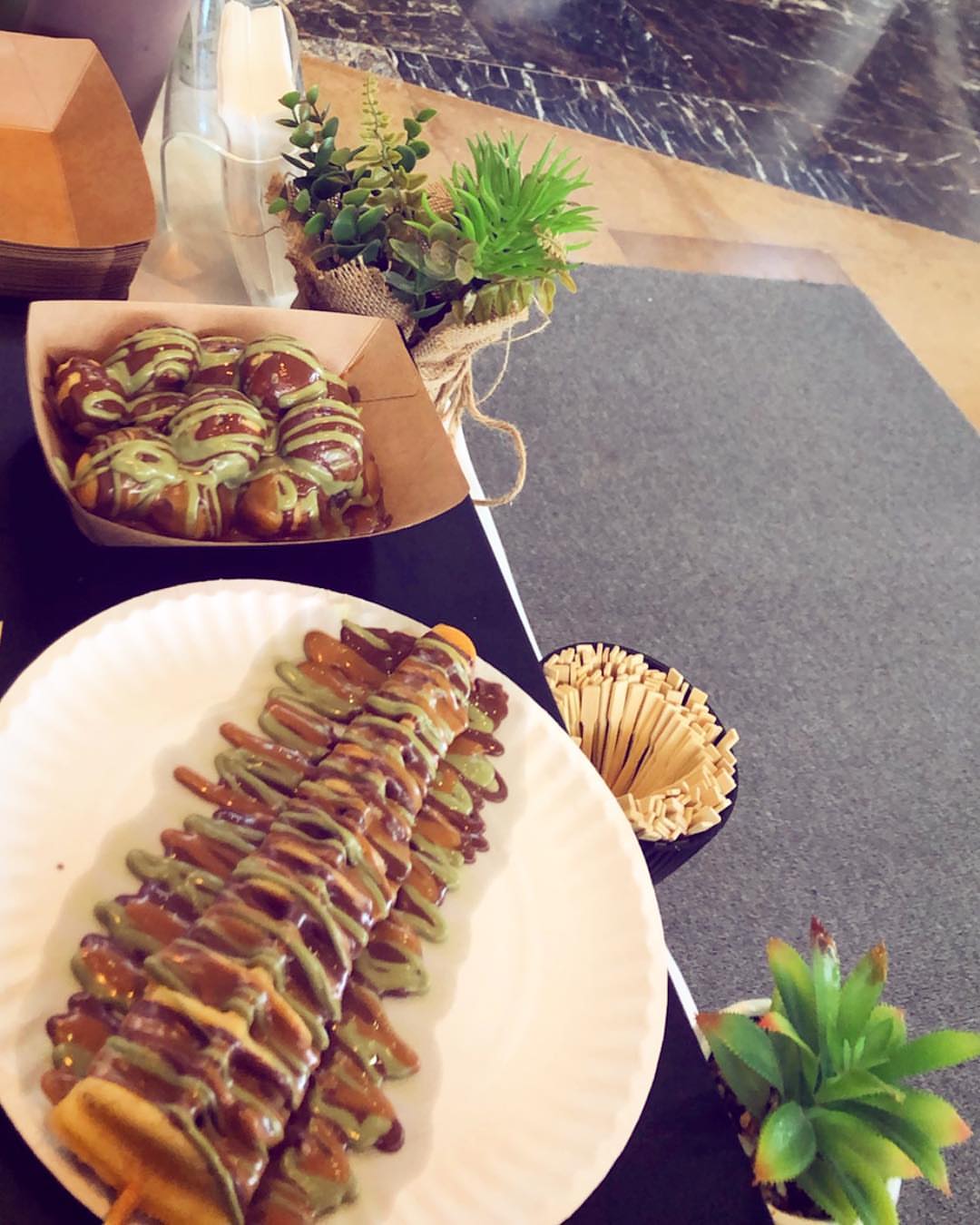 #yummy #mini_pancake #waffles_stick #king_saud_university