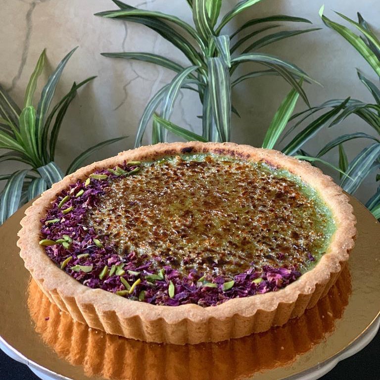 تارت كريم بروليه الفستق طعم مختلف