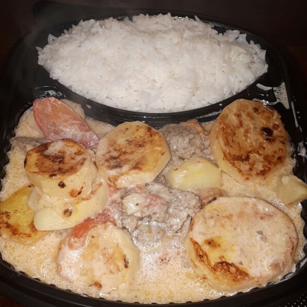 كفتة بالطحينة ، رز