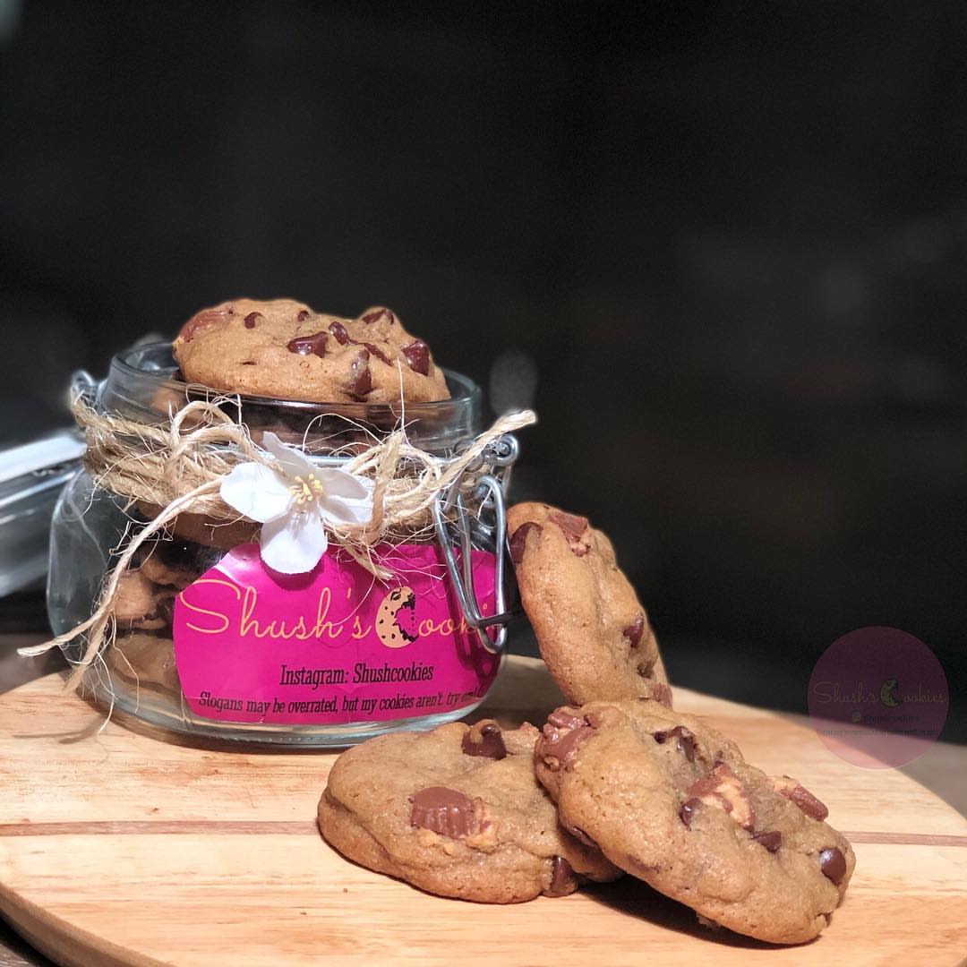 Reese’s chocolate chip Cookies✨ #shushcookies #cookies #sweets #thebest #reeses #nofilter