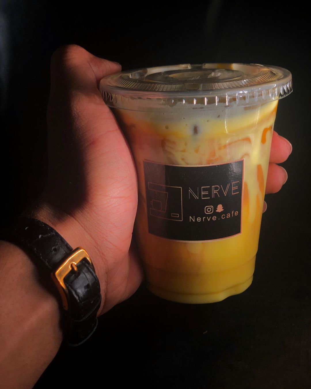 Saffron iced latté . . . . . . . . . . . . . #coffee #IV #icedrink #colddrink #colddrinks