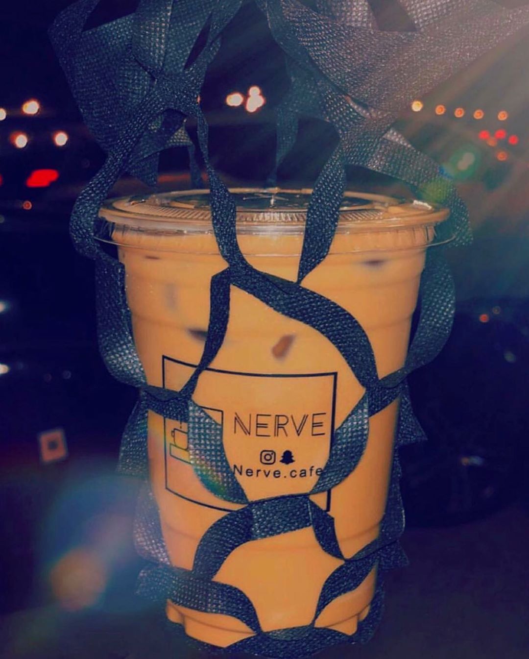 Iced latté >> Nerve cafe . . . . . . . . . . . . . #minibancake #pancake #minipancakes #co