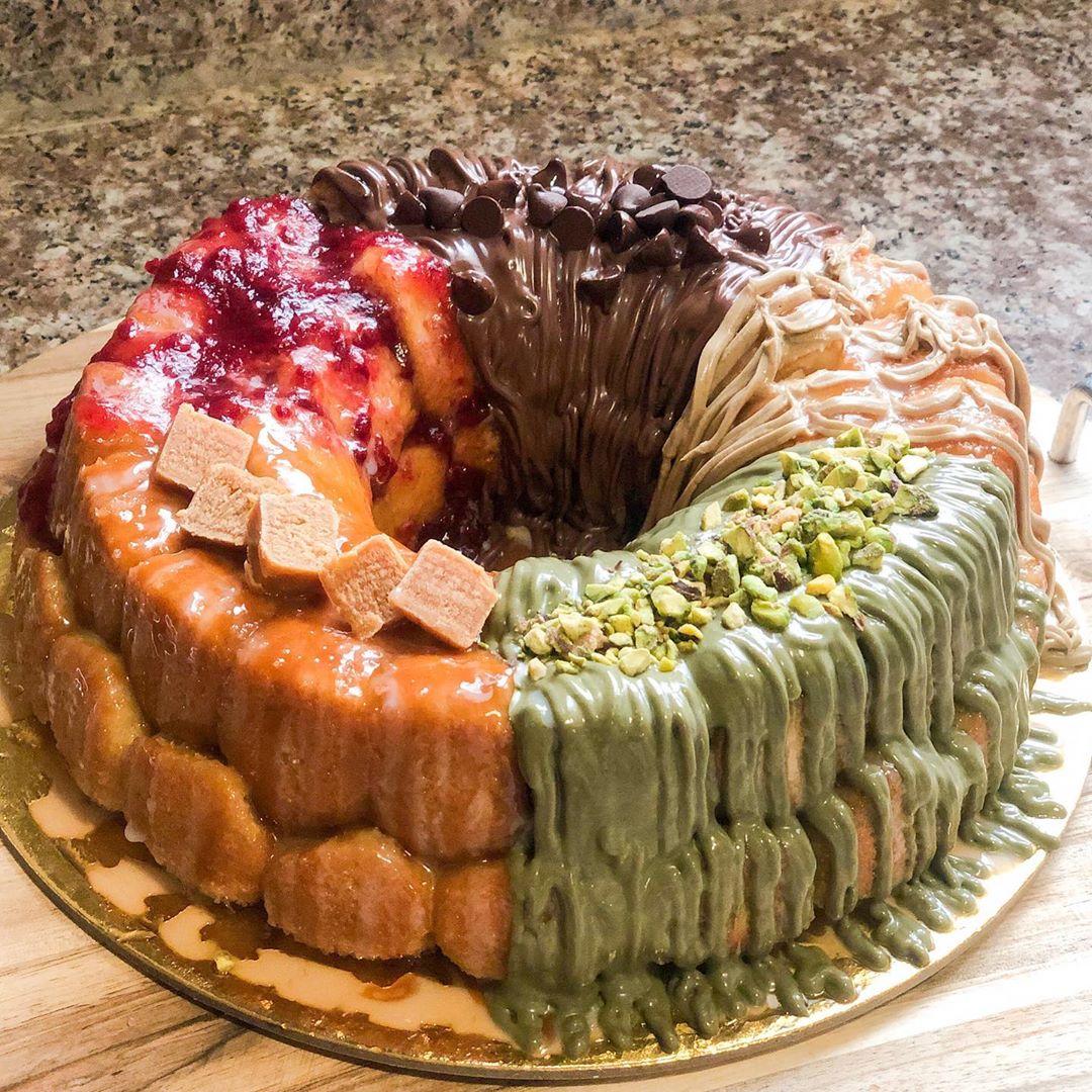 Monkey bread ترضي جميع الاذواق يمكن تشكليها لخمس نكهات للطلبات WhatsApp #توصيل #monkeybrea