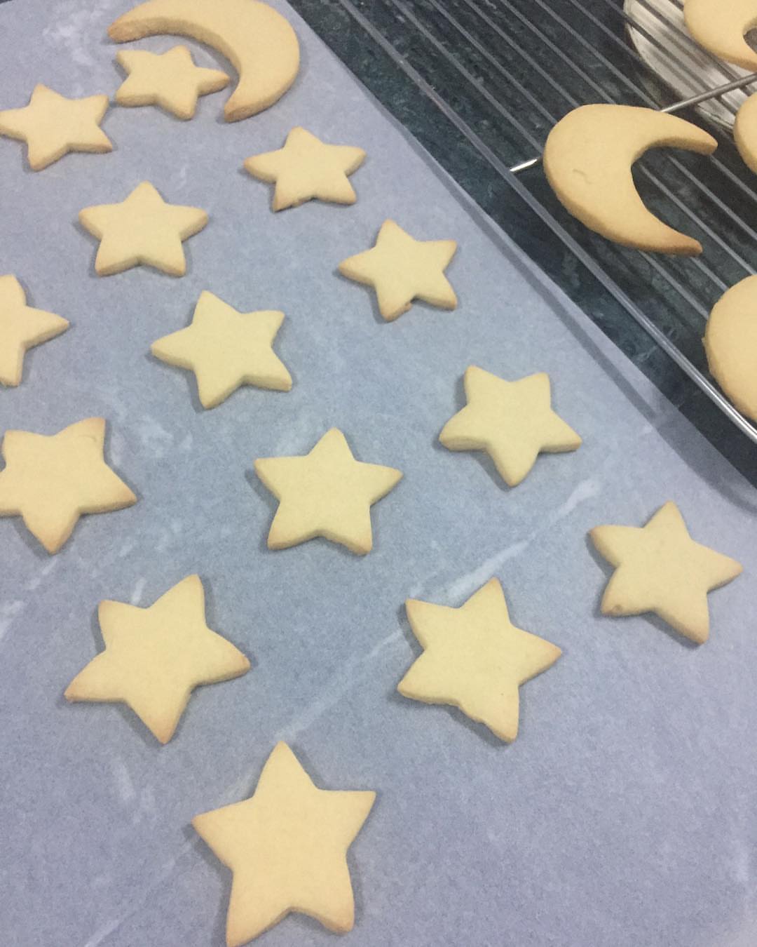 Baking some shortbread cookies for Ramadan Enjoyed making these with my little one! #homeb
