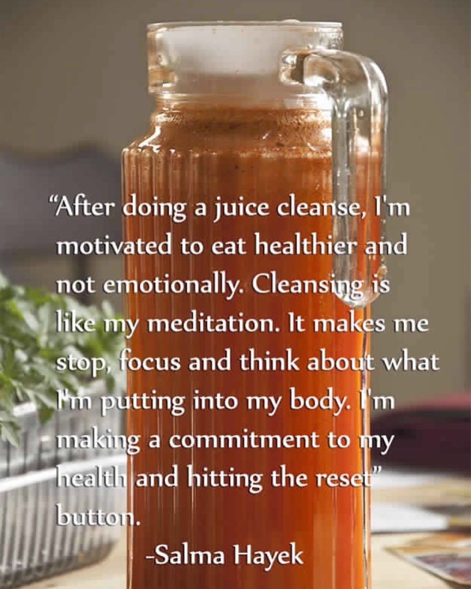 Word to Salma Hayek #juicecleanse #juice #blending #juicing #healthy #health #smoothies #l