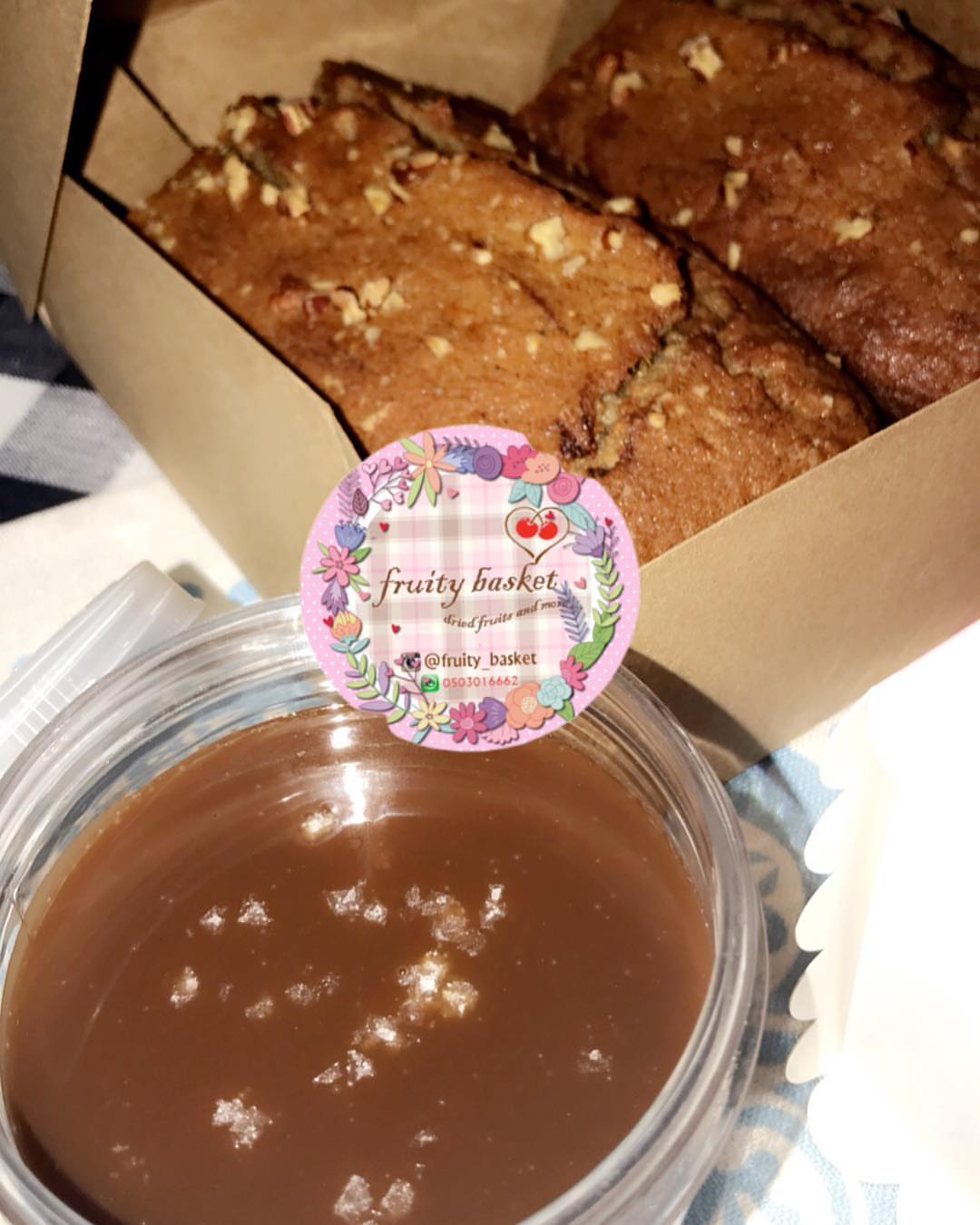 Banana bread with salted caramel