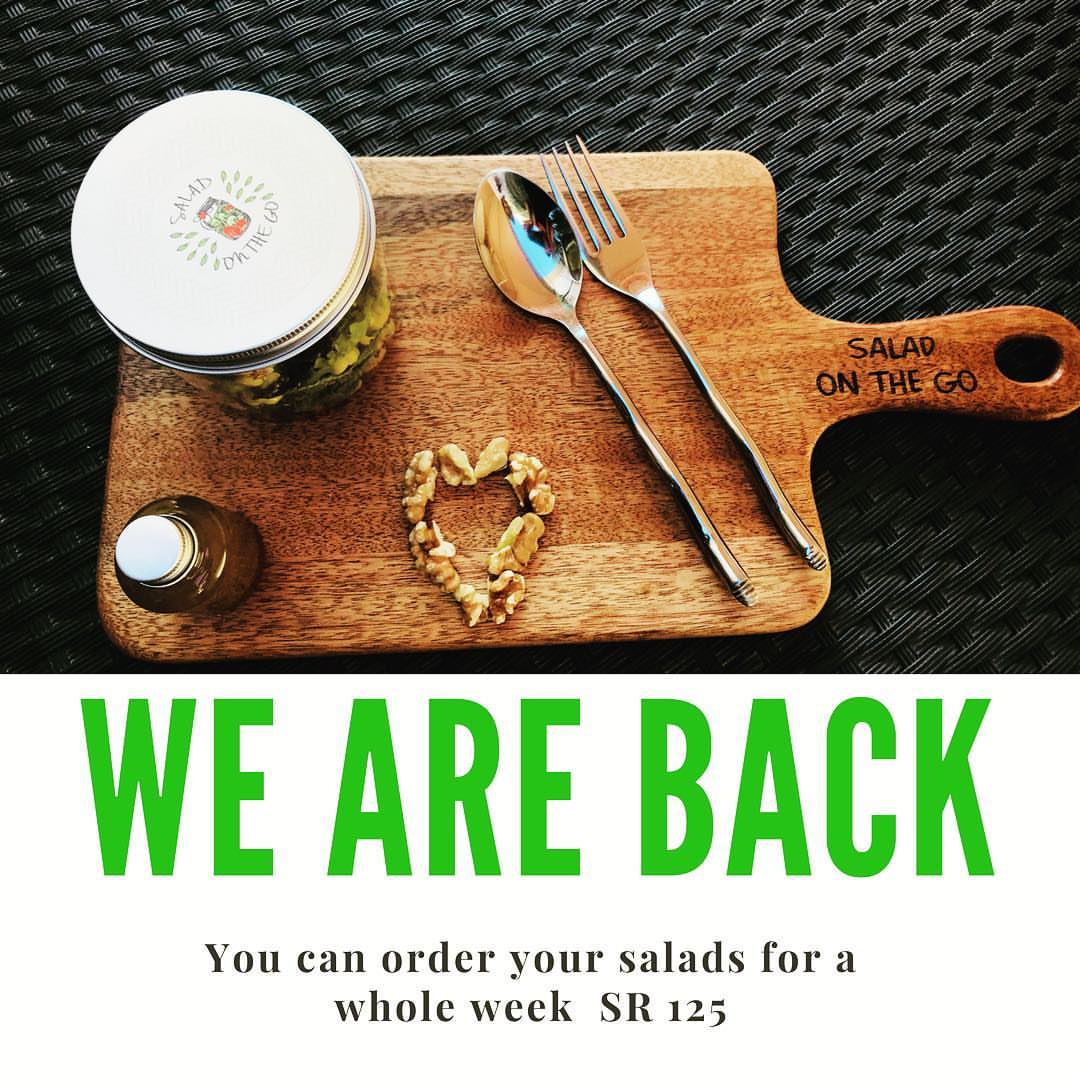 Orders are back starting next week & will be will be serving our first menu.. #saladontheg