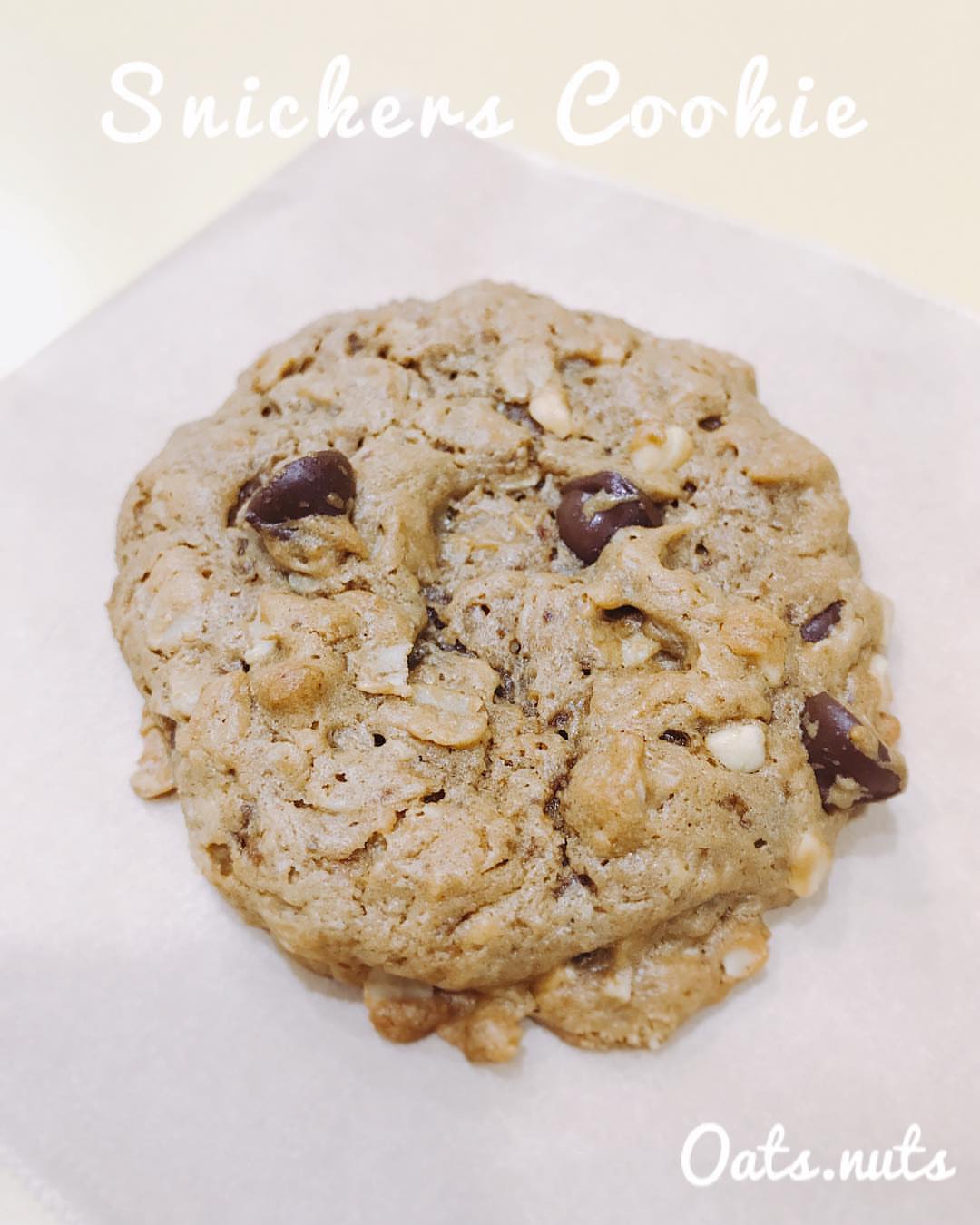 The yummiest snickers cookies ever كوكيز السنكرز الصحي