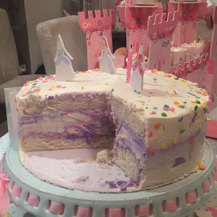 Cotton candy icecream cake
