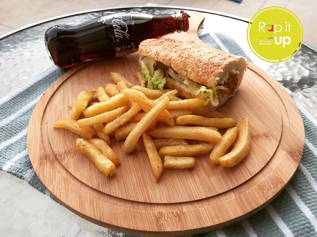 تجربه جديده فاهيتا الدجاج بالصوص المميز وعلى حسب اختياركم للخبز تورتيلااو سندويش #Rapitup