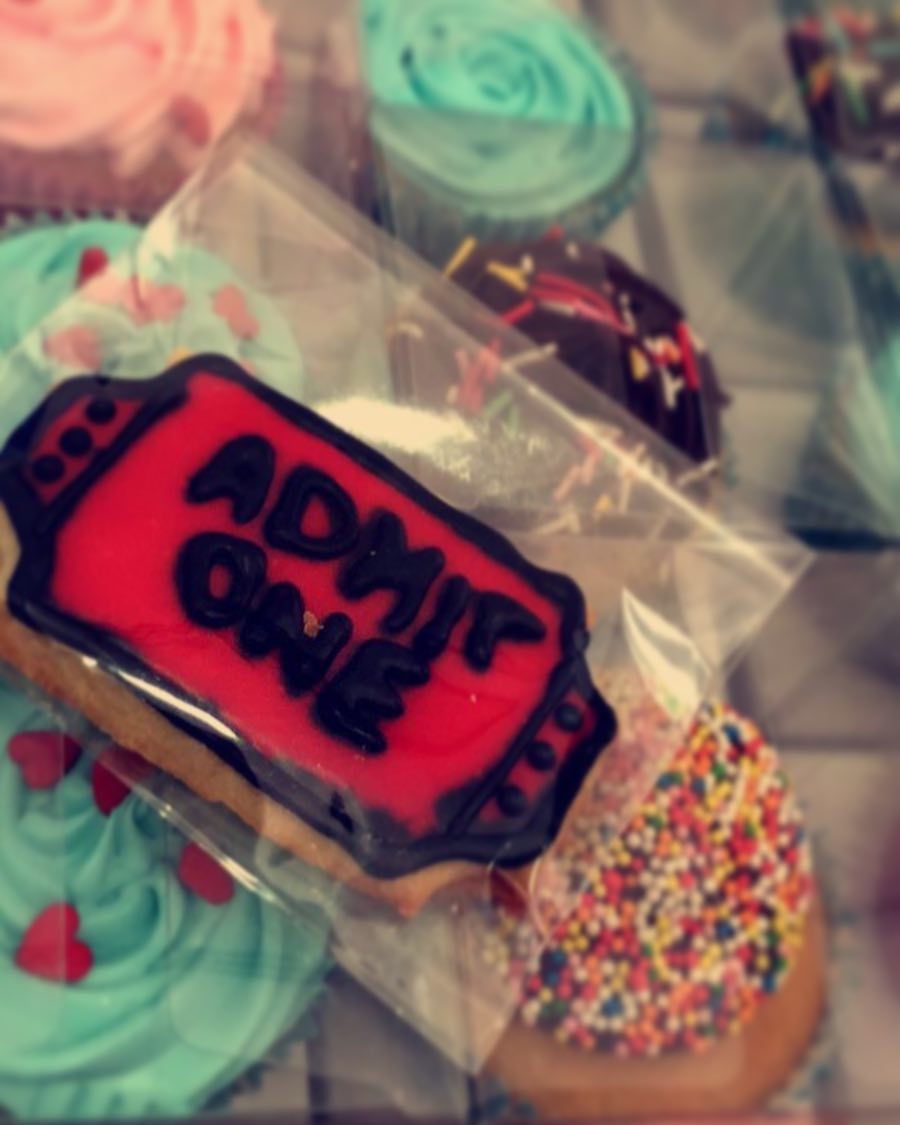 Movie ticket cookie #cookies #sugarcookies #riyadh #movie #ticket #admitone #الرياض #كوكيز