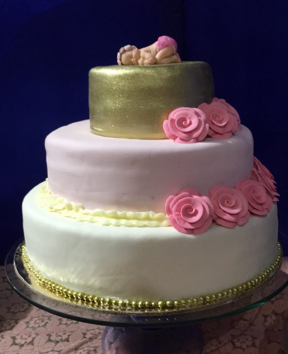 3 tier cake #كيك #cake #baby #سابع #الرياض #riyadh #توزيعات