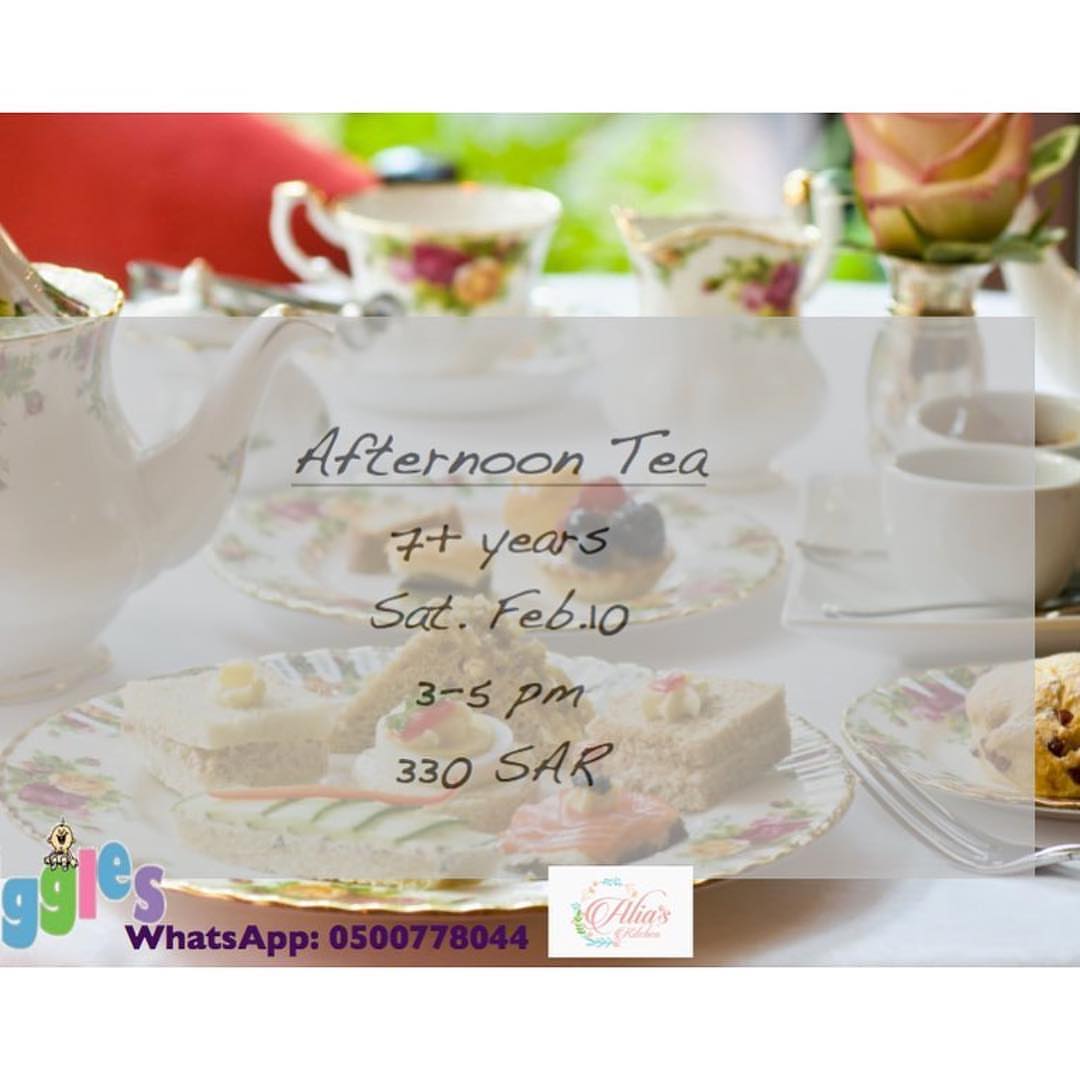 فتحنا التسجيل لكلاس afternoon tea المقاعد محدودة في مدينة الرياض