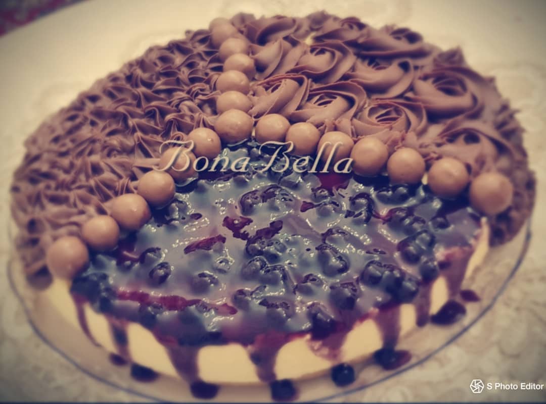 Cheesecake nutella, blue berry and janash