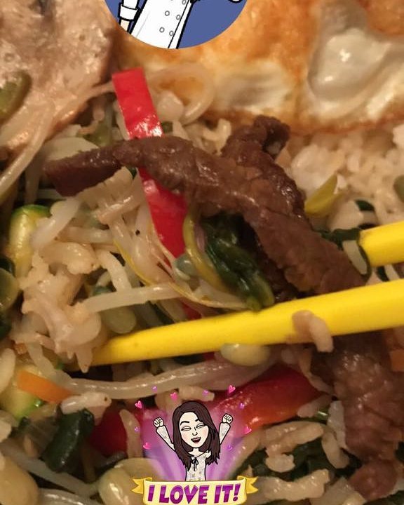 جدييييدنا Bibimbap اكلة كورية ضفناها للقائمة، صحيه شعبية نقدمها مع مخلل ال (kimchi) I make