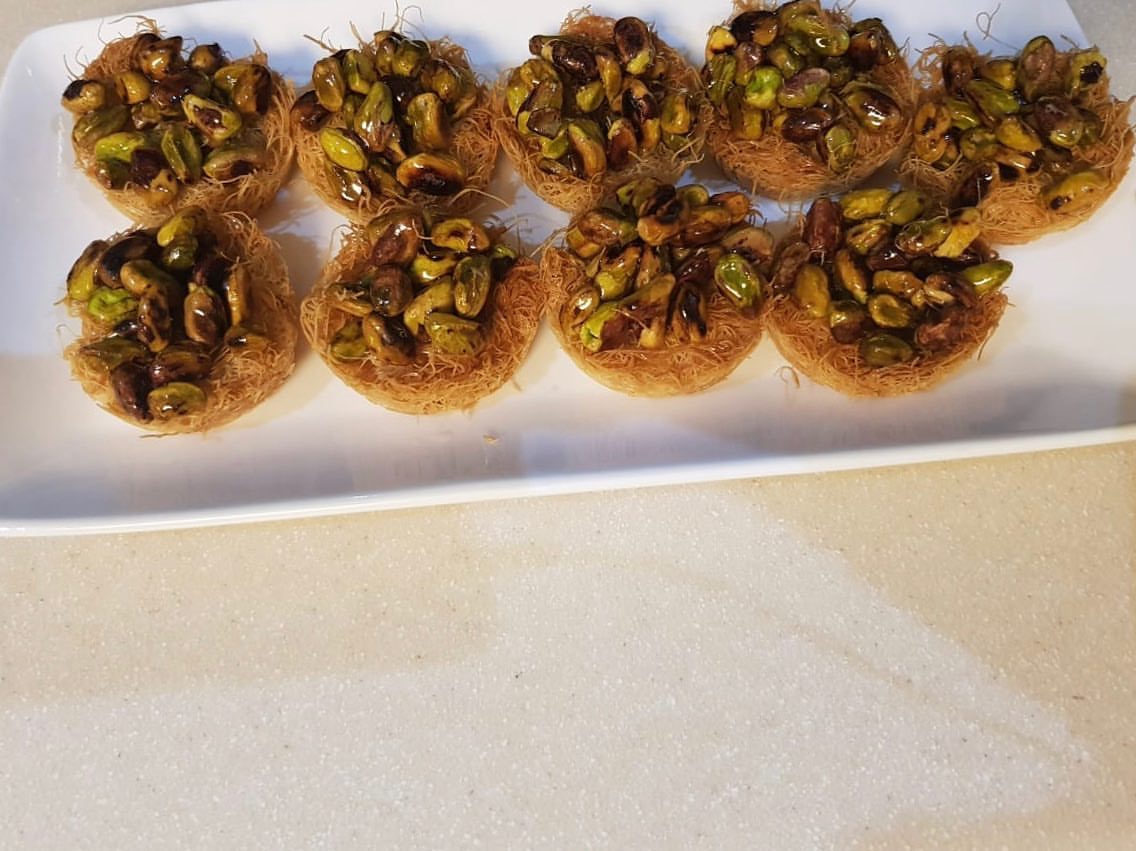عش البلبل بالفستق والعسل #حلى_قهوة #رمضان_كريم #شهر_مبارك #الدمام #الظهران #الخبر #طعم_يذو
