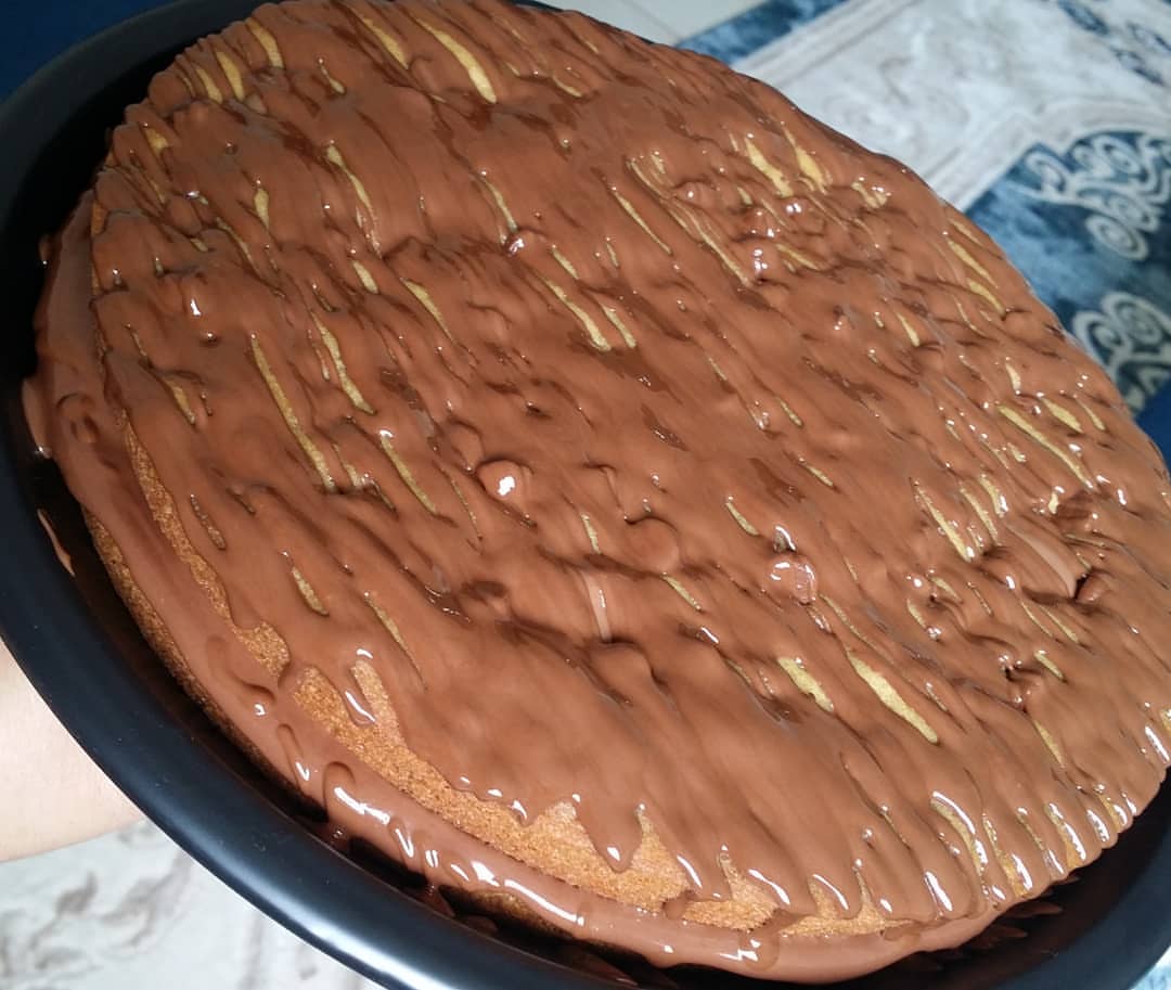 كيكة كوكيز جالكسي بحشوة النوتيلا شكرا زبونتيةع التصوير #cookies #cake #كوكيز #كيكة #نوتيلا