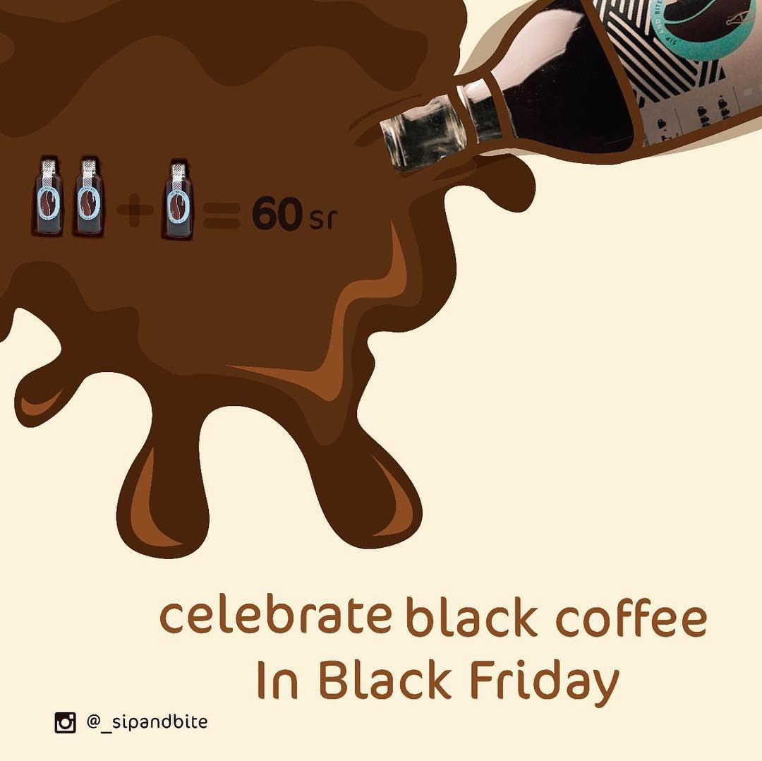 احتفلو معنا بتخفيضات #الجمعة_البيضاء ☕️ . Celebrate #blackfriday with black coffee ☕️ wi
