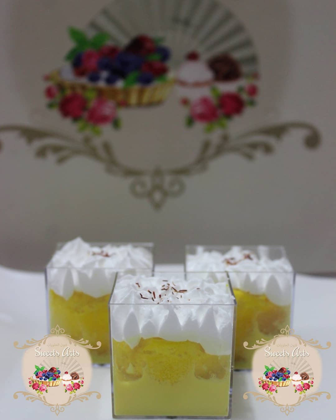 ميلك كيك بنكهة الزعفران Sweets.artss للفخامة عنوان.. #فنون_الحلويات #milk_cake #ضيافة #ضيا