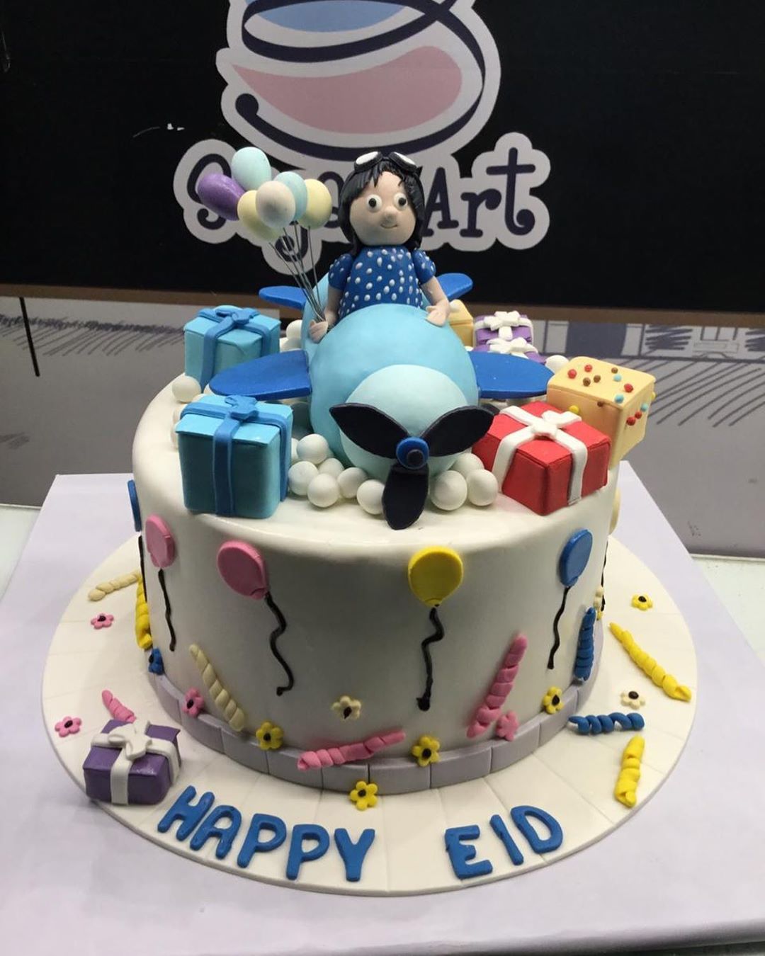 #كيكةالعيد مع فنون السكر #eidcake