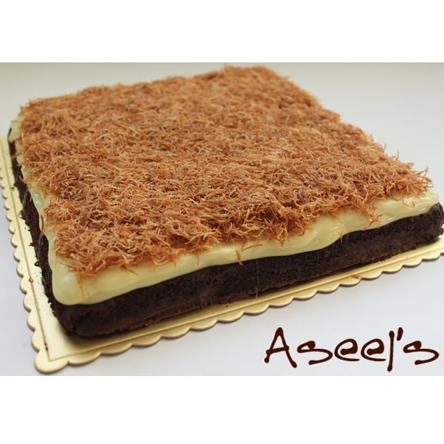 براوني بالكنافة ١٢٠ ريال #jeddah #ksa #saudiarabia #sweet #happiness #chocolates #chocolat