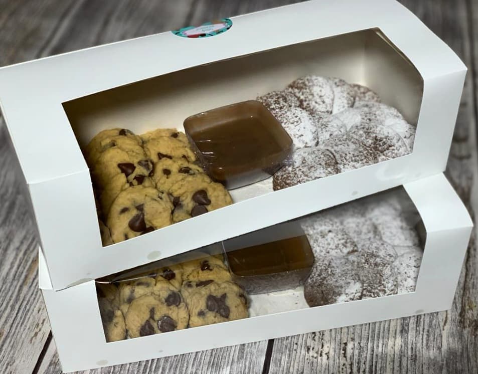 عرض بوكس رمضان بيبي كوكيز و براونيز كوكيز مع اللذ تغميسه 15بيبي كوكيز و15 براونيز كوكيز 60