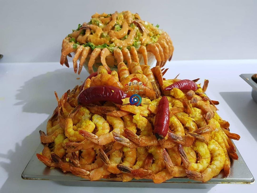 طلبية عميلتنا رزاصفر بالربيان الجامبو عروضنا المميزه #بوفيهات #عروض #طبخات_امي_رحمها_الله