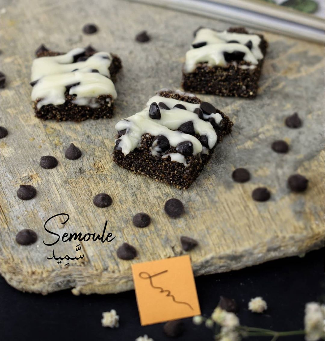 قطع السعاده لذيييذه وخفيفه بنكهة التشوكليتSemoule #حلويات #حلا_السميد #توب100 #حقاق #تست_م