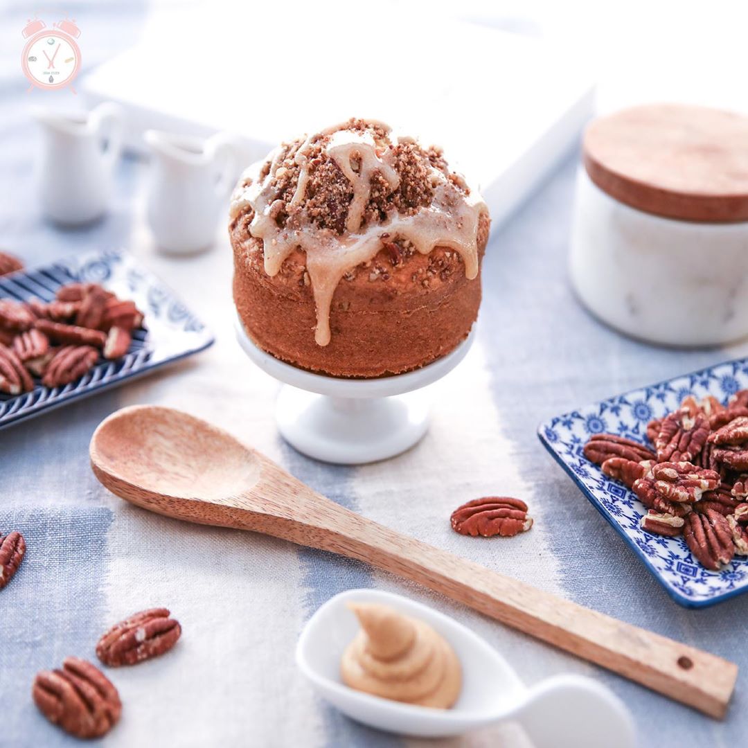 كيكة البيكان متوفرة بالحجم الصغير كمان تكفي شخصين-٤ أشخاص #icecreamoclock #jeddah #cake #f