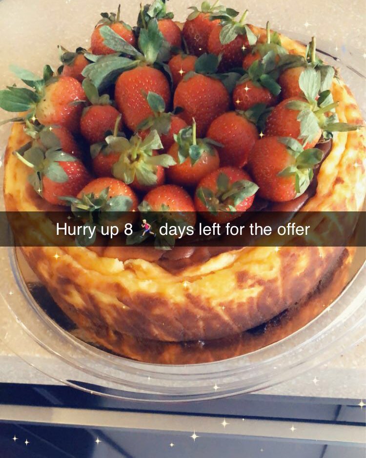Hurry up 8 days for the offer #jeddah#food#sweet#dessert#cake#cheesecake#sansebastianchess