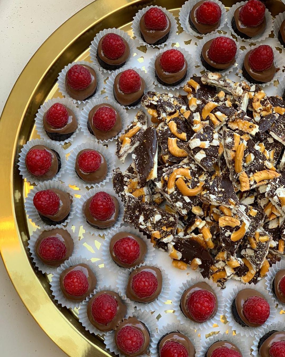 Raspberry balls and salted caramel crackers♥️