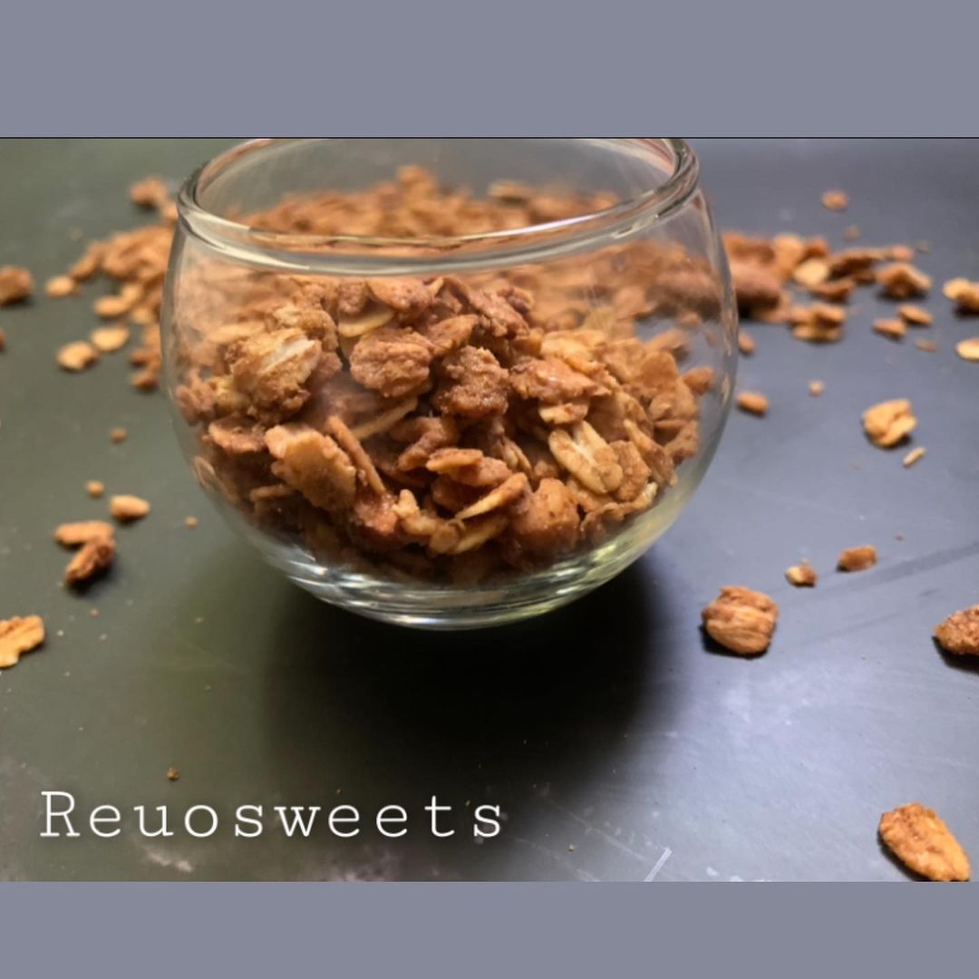The finished product. Available is here “granola”