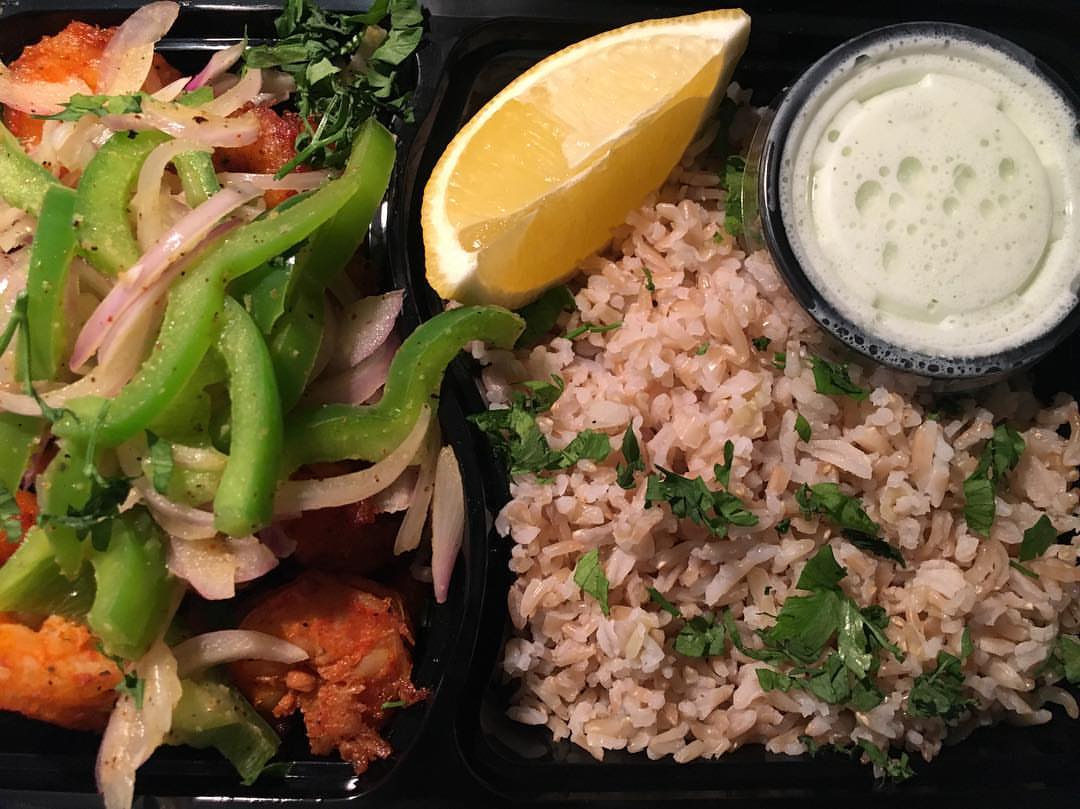 #Protein #shrimp #crabs #brownrice #بروتين #جمبري #كاربز #رز_بني #غداء #صحي #healthy #lunc