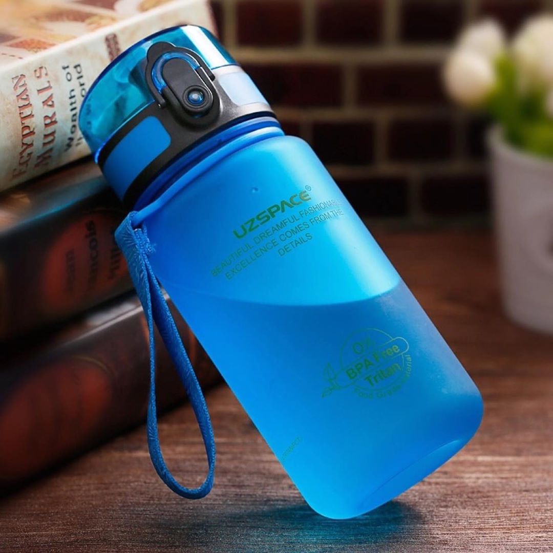 ‍♂️مطارة ماء رياضية(350ml) اللون : أزرق جودة عالية #زجاجة_ماء#كوب#مويه#عصير#فواكة#ماء #كيو