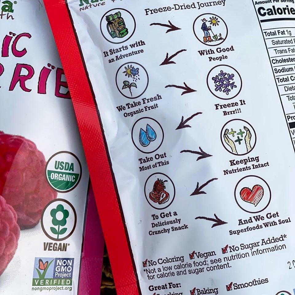 The dehydrated fruits we use are: -Vegan -No coloring♻️ -No sugar added