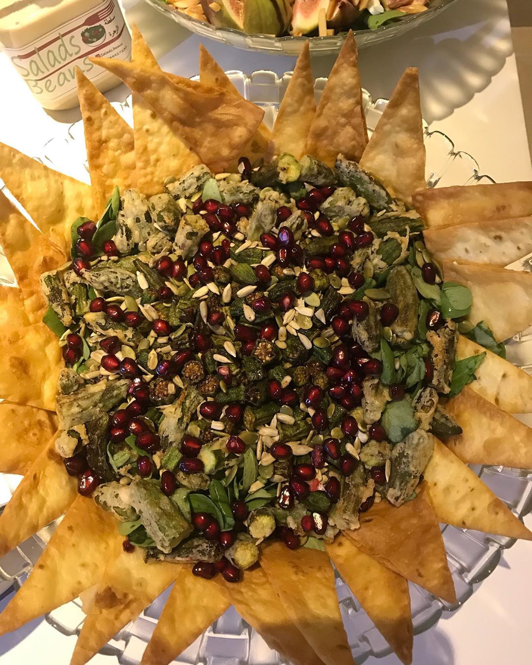 سلطة الباميا .. الصحن كبير .. السعر :١٤٠ #سلطات #سلطات_وبقول