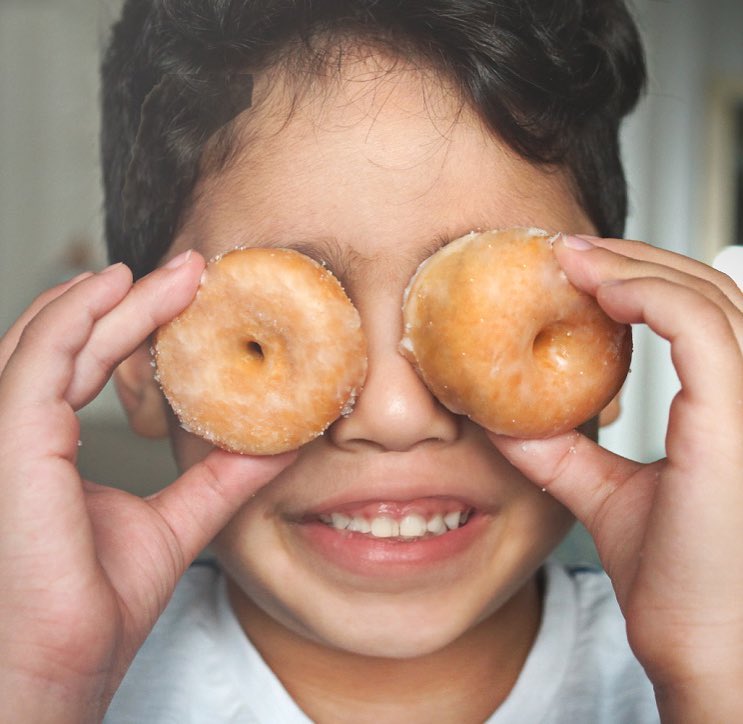 "We both love crazy eyes donuts, don't we boy" #donutlovers #coffee #coffeelovers #duet #s