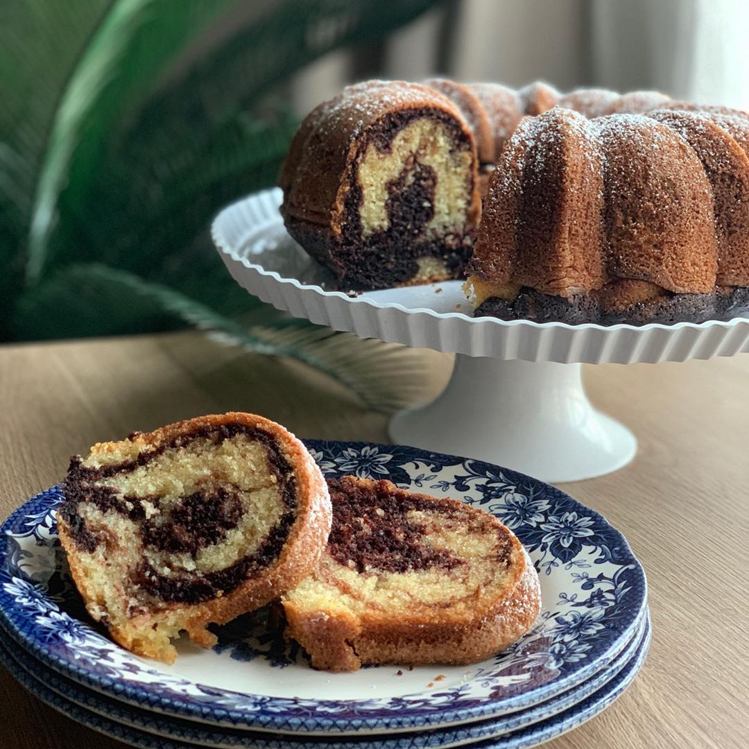 الكيكة الرخامية ..marble cake