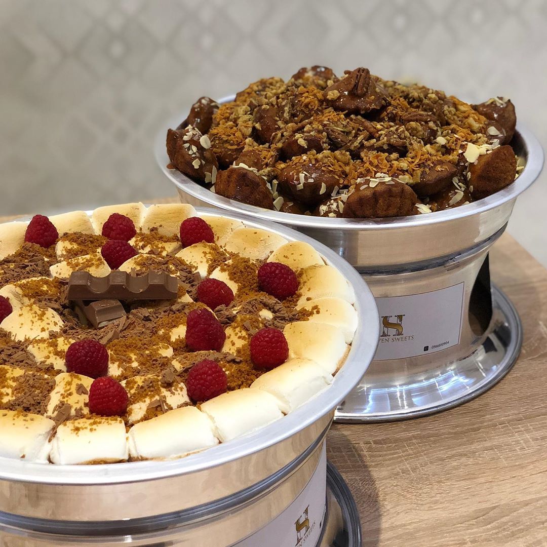 سخان ميني كيك تمر، وسمورز البراوني