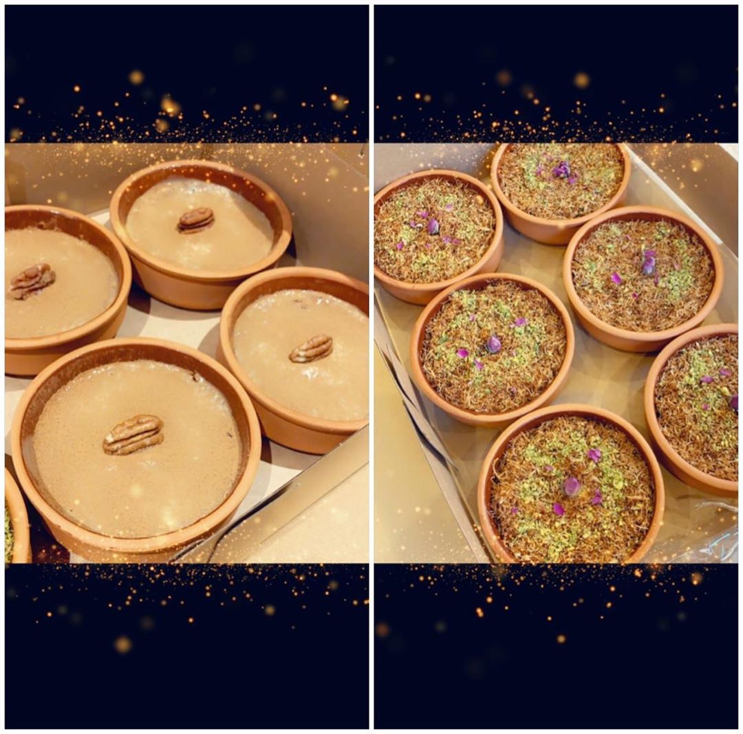الأصناف الجديدة من الميني : فستقية بالكنافة و بسبوسة السينامون بالقرفه والمكسرات ✨✨ . .