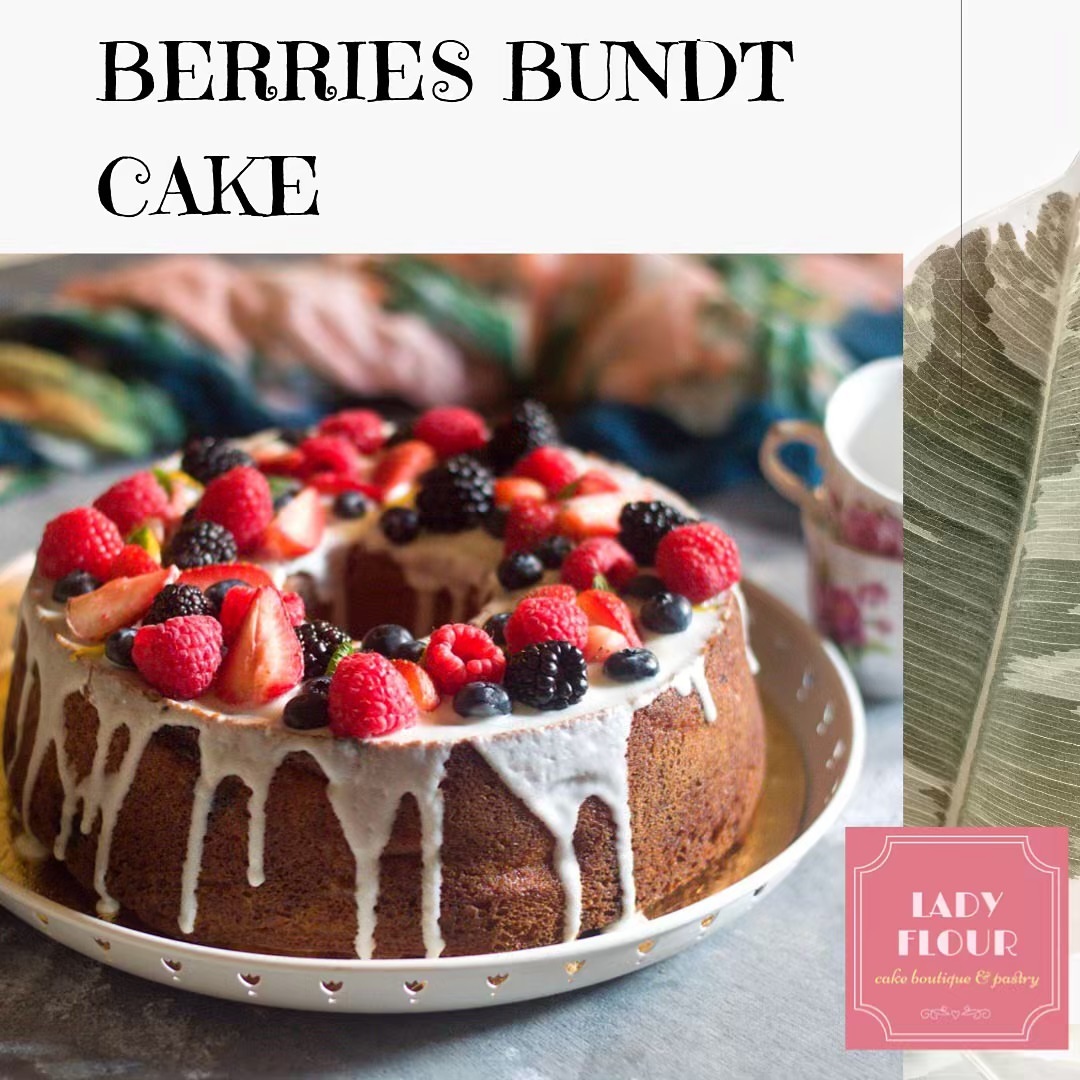 Start your morning with cup of coffee and our yummy BERRIES BUNDT CAKE 180SR - ابدأ يومك ب