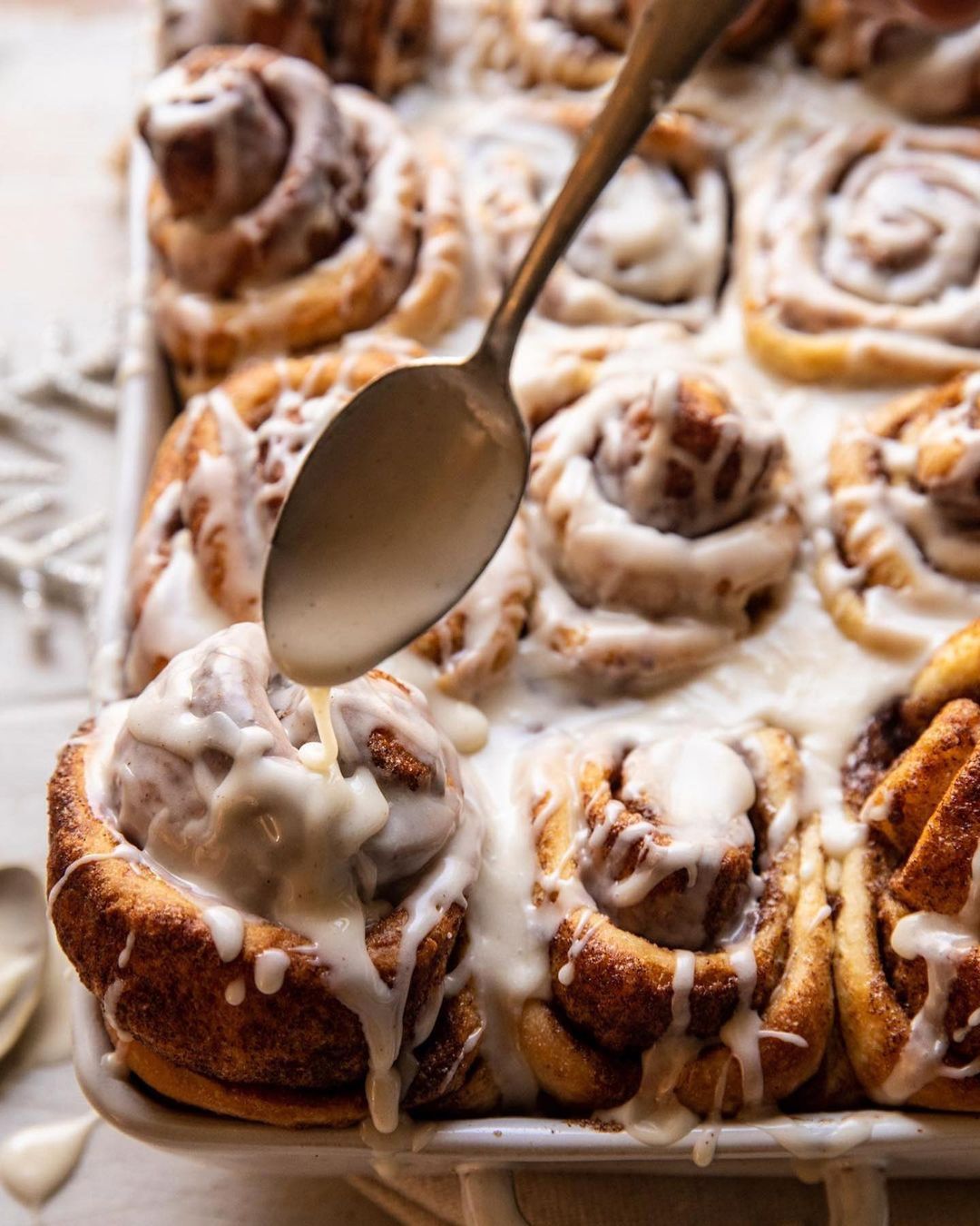 Merry Christmas! We’re making these Eggnog Cinnamon Rolls. What are you cooking We hope yo