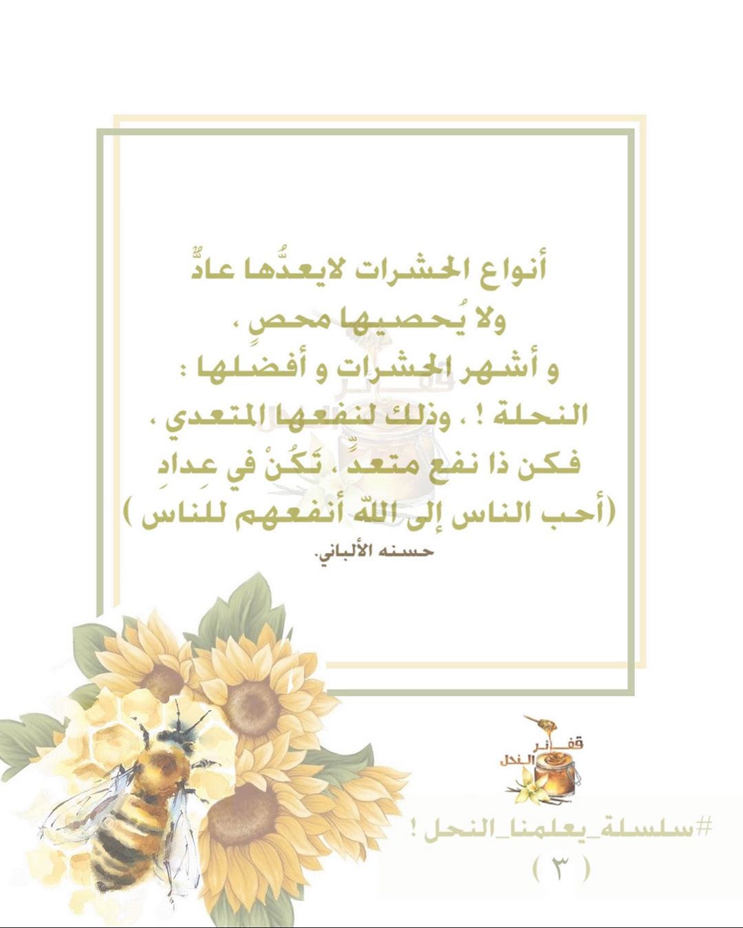 #سلسة_يعلمنا_النحل ، #قفائر_النحل (٣)