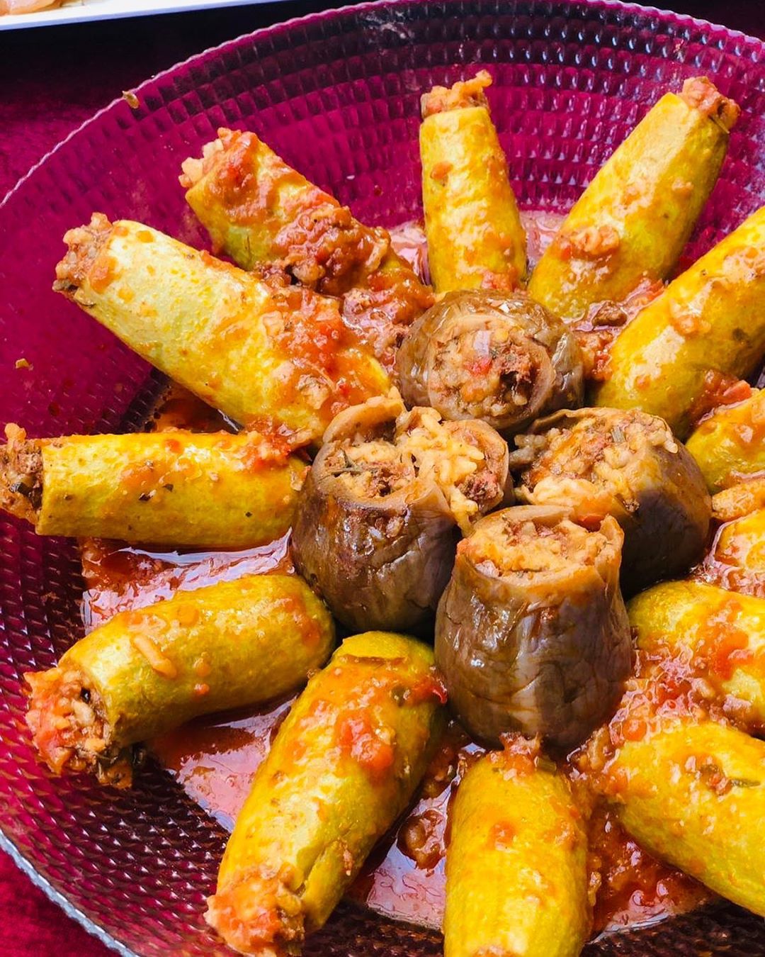 محشي كوسه و باذنجان ‍ - - - - - #طبخ #مطبخي #طبخ_بيت #بوفيهات #تقديمات #عزايم #اكلات_بيت #