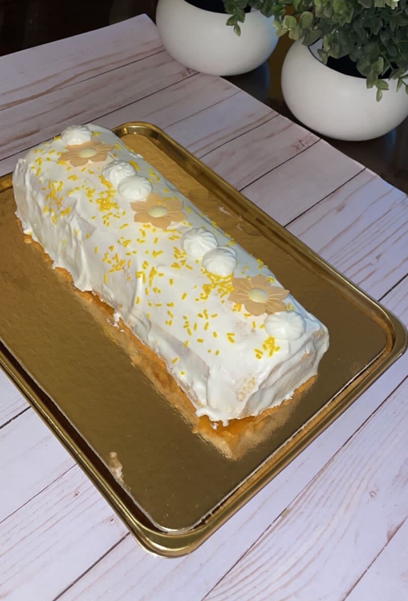 Raspberry and Mango Swiss Roll